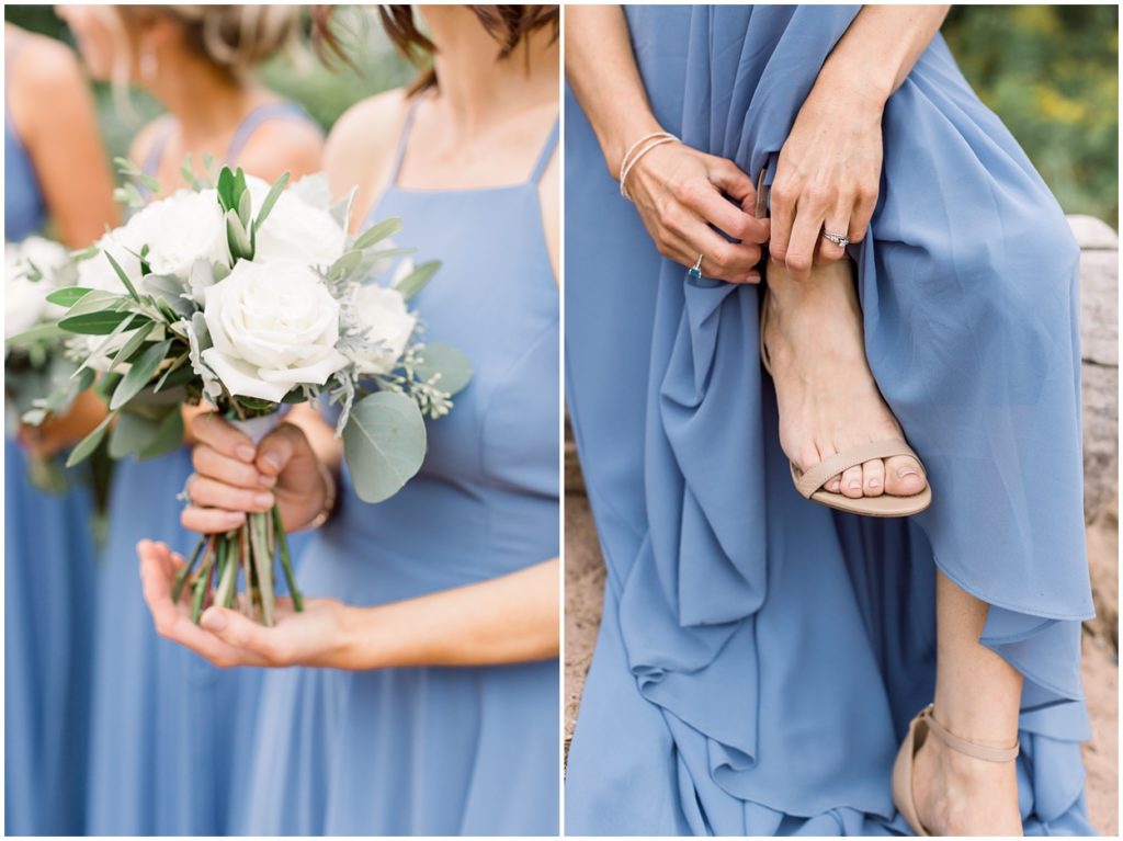 French Blue Bridesmaid dresses