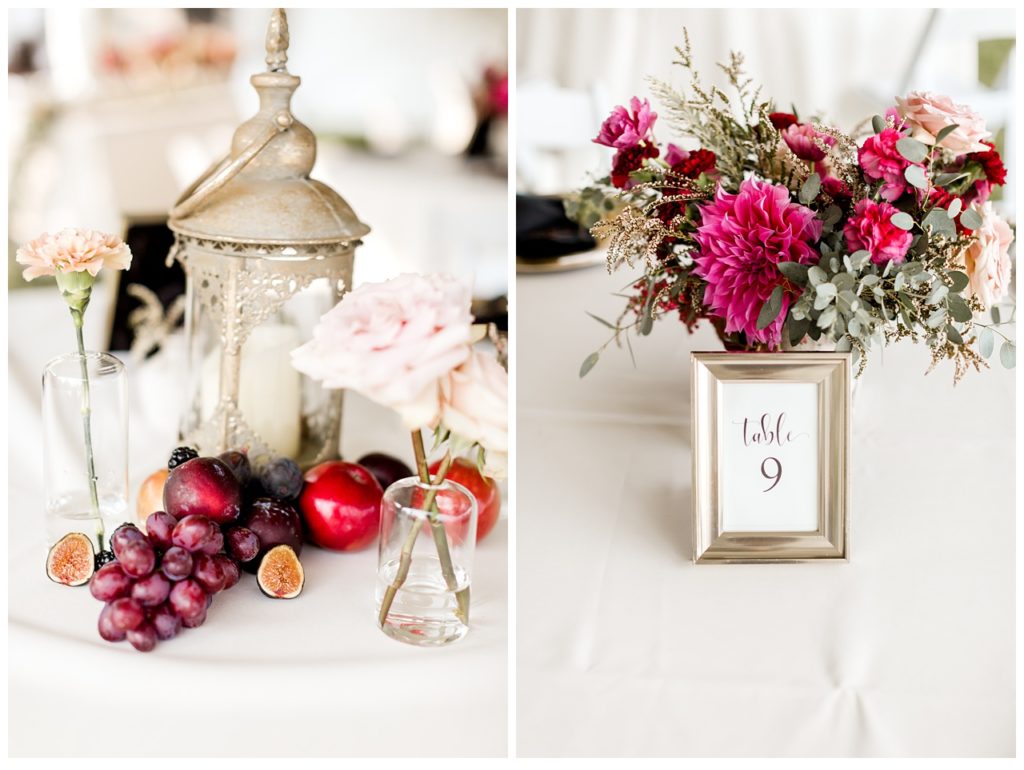Fresh Fruit reception decor wedding florals