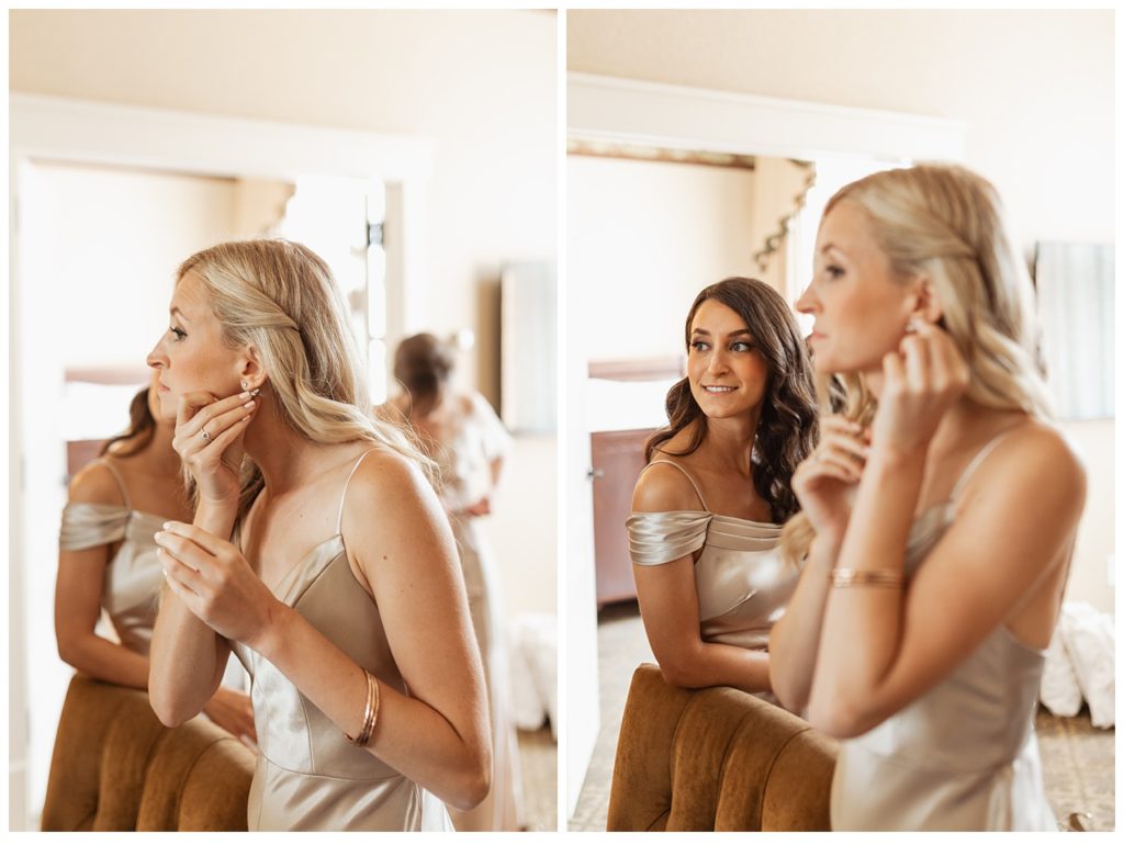 Getting Ready photos with bridesmaids
