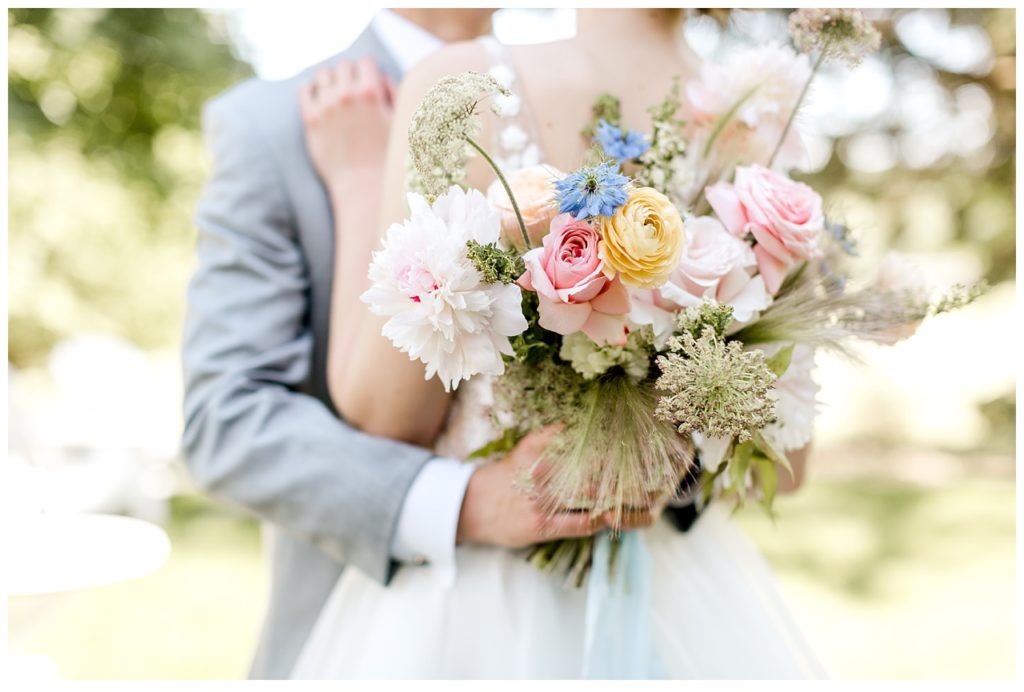 Blush and Blue Wedding Bouquet