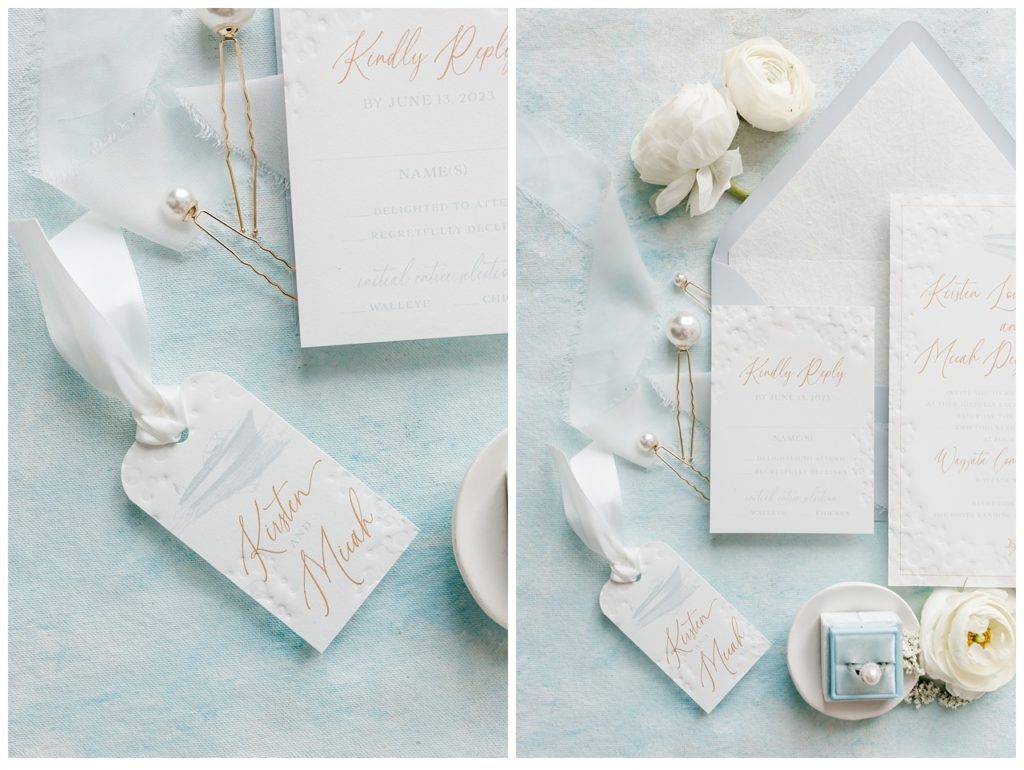 Nautical Wedding Stationery and Pearls