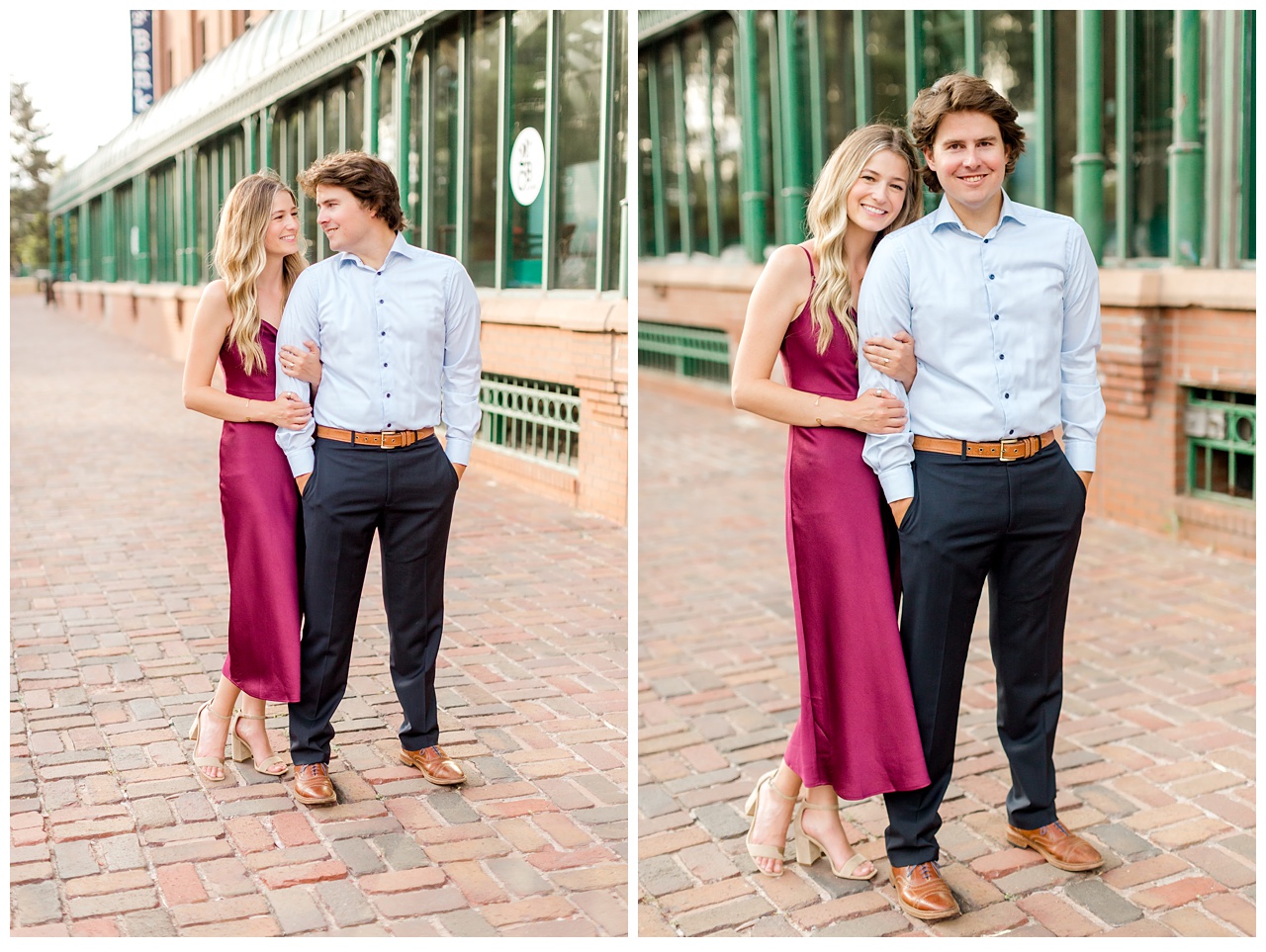 Cobblestone street locations for engagement photos