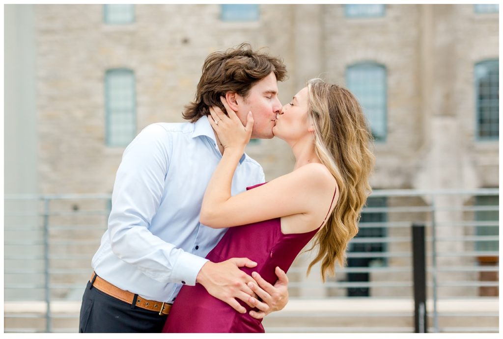 Engagement Dip Kiss Photo