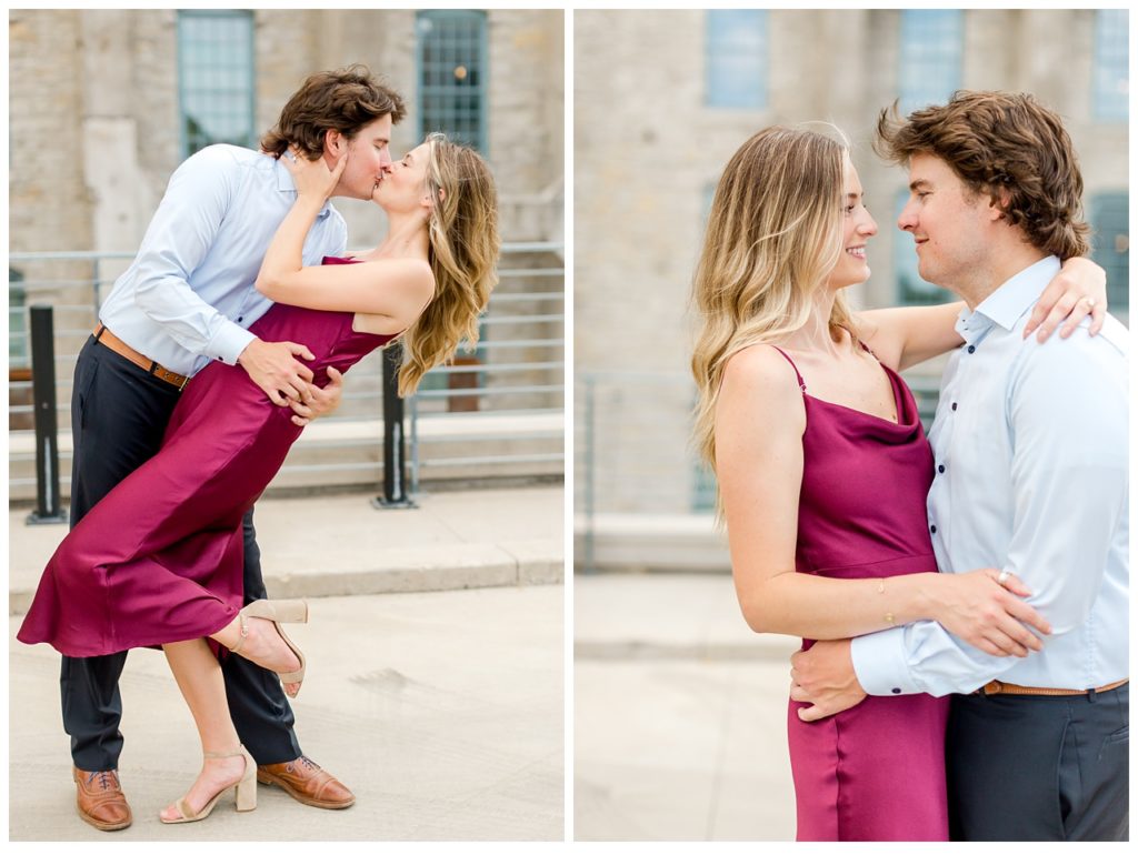 Engagement couple pose ideas in minneapolis