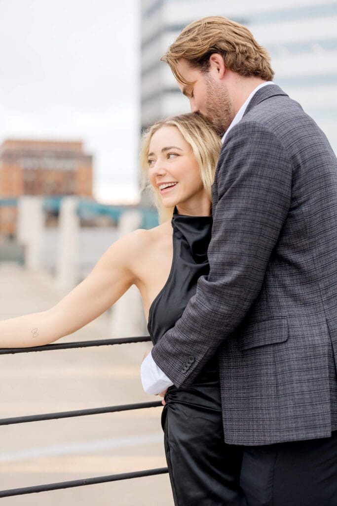 Minneapolis engagement photo session with a documentary style in the city